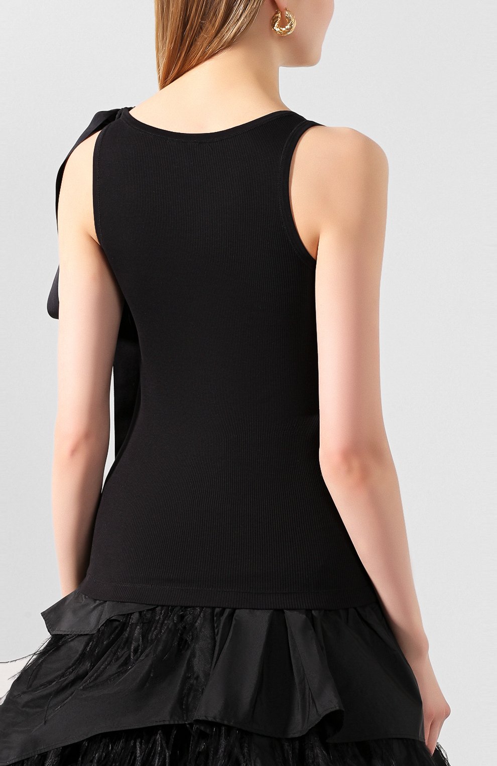 Хлопковая майка DRIES VAN NOTEN черного цвета по цене 25450 руб., арт. 201-11149-9629, фото 4 Хлопковая майка DRIES VAN NOTEN, арт. 201-11149-9629, фото 4