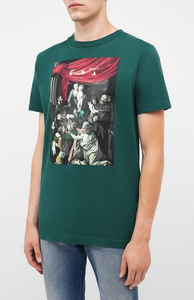 Хлопковая футболка OFF-WHITE, арт. 0MAA027E20JER0085710, фото 3