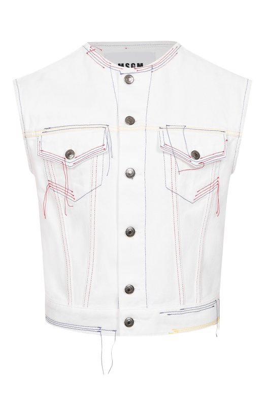 Джинсовый жилет MSGM 3842MDH230/257241 Белый 3842MDH230/257241