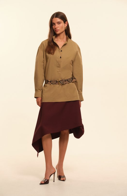Шерстяная юбка Bottega Veneta 832869/V5C60 Бордовый  832869/V5C60 Фото 7