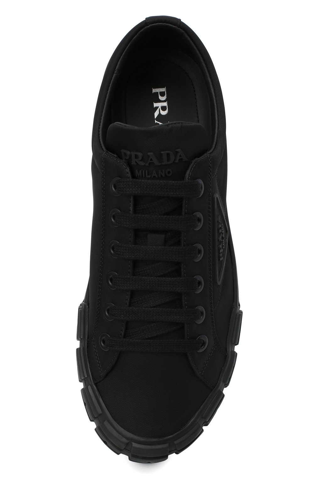 Кеды cassetta wheel PRADA черного цвета по цене 82000 руб., арт. 2EG323-1YFL-F0002, фото 4 Кеды cassetta wheel PRADA, арт. 2EG323-1YFL-F0002, фото 4