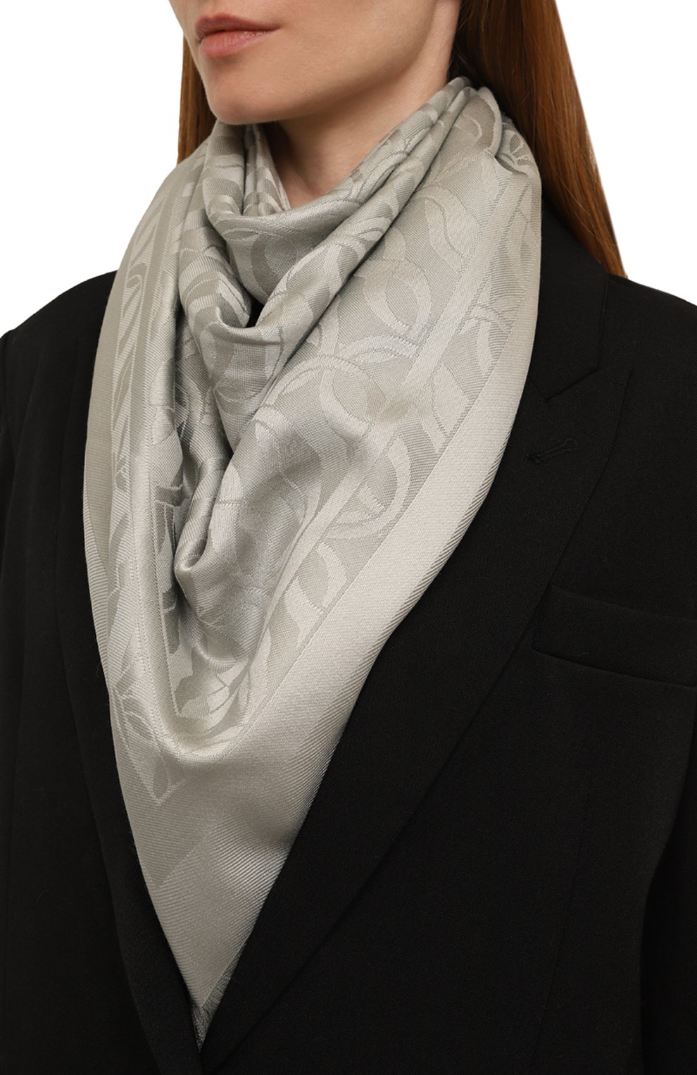 Шаль из шелка и шерсти BALLY, арт. WSC01N/SE096, фото 2