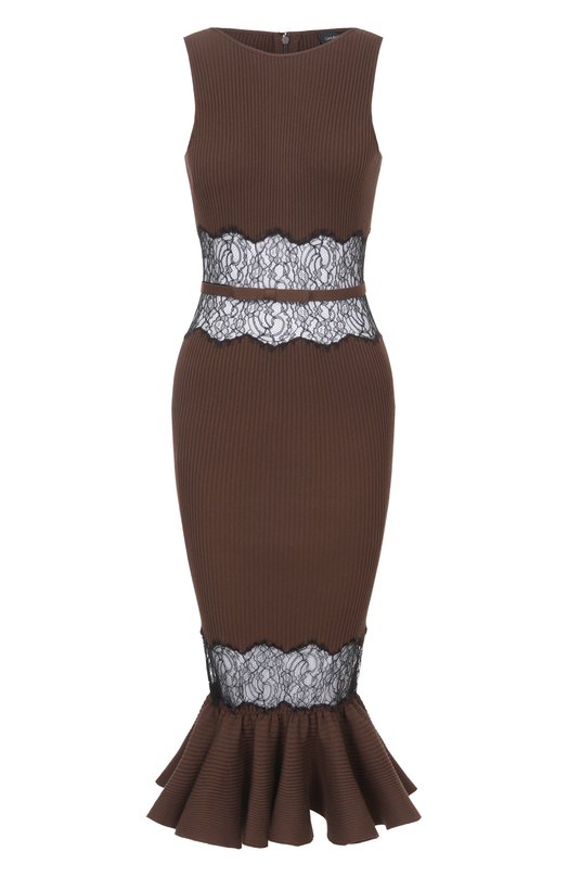 Платье из вискозы Giambattista Valli 26SSPVCMM25P/15P0V Коричневый 26SSPVCMM25P/15P0V