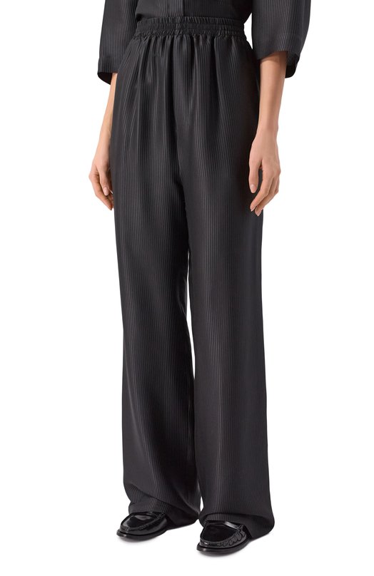 Шелковые брюки Petar Petrov S26TP6 Чёрный  S26TP6 Фото 3