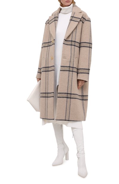 Шерстяное пальто JACQUEMUS бежевого цвета по цене 89200 руб., арт. 203C001/119172, фото 2 Шерстяное пальто JACQUEMUS, арт. 203C001/119172, фото 2