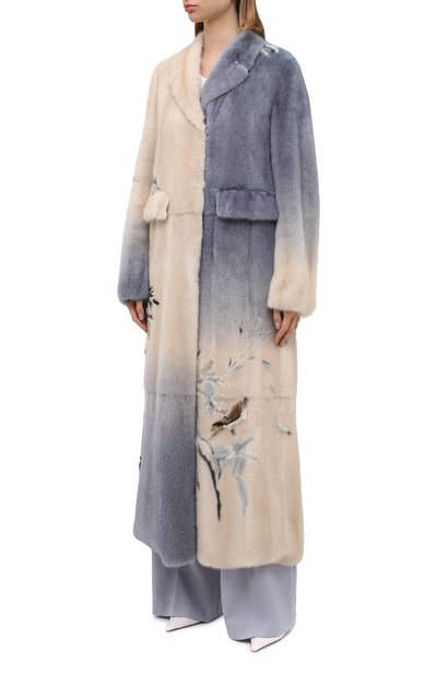 Шуба VALENTINO голубого цвета по цене 6135000 руб., арт. LF3FA085/1CF, фото 3 Шуба VALENTINO, арт. LF3FA085/1CF, фото 3