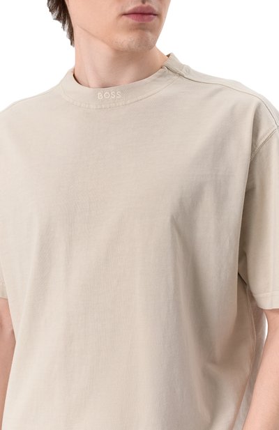 Хлопковая футболка BOSS ORANGE, арт. 50521805, фото 5