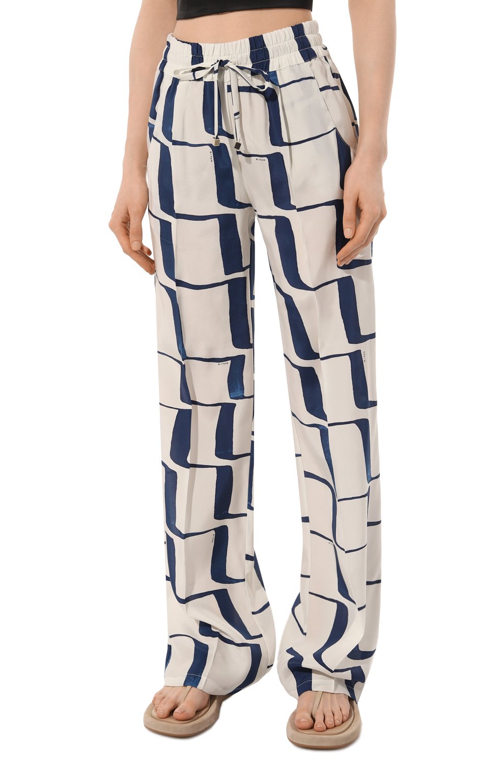 Шелковые брюки KITON, арт. D48122K0975B, фото 3