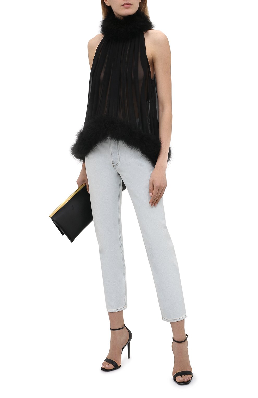 Шелковый топ SAINT LAURENT, арт. 660945/Y115W, фото 2