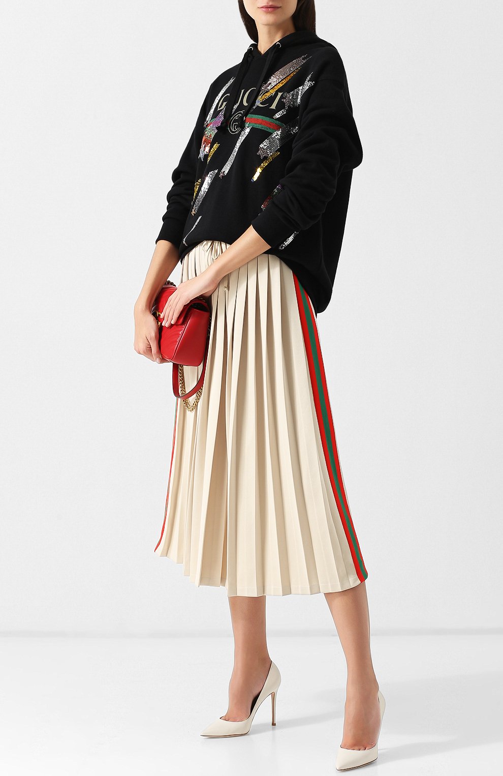 Юбка GUCCI кремового цвета по цене 54600 руб., арт. 526523/X9V98, фото 2 Юбка GUCCI, арт. 526523/X9V98, фото 2