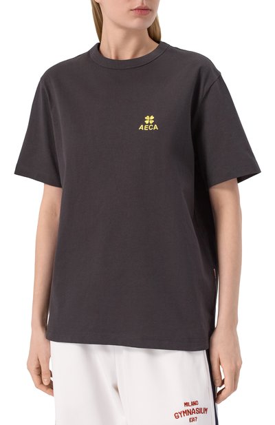 Хлопковая футболка AECA WHITE, арт. AWCMSSBDTTSST010C0.CHARCOAL (S), фото 3