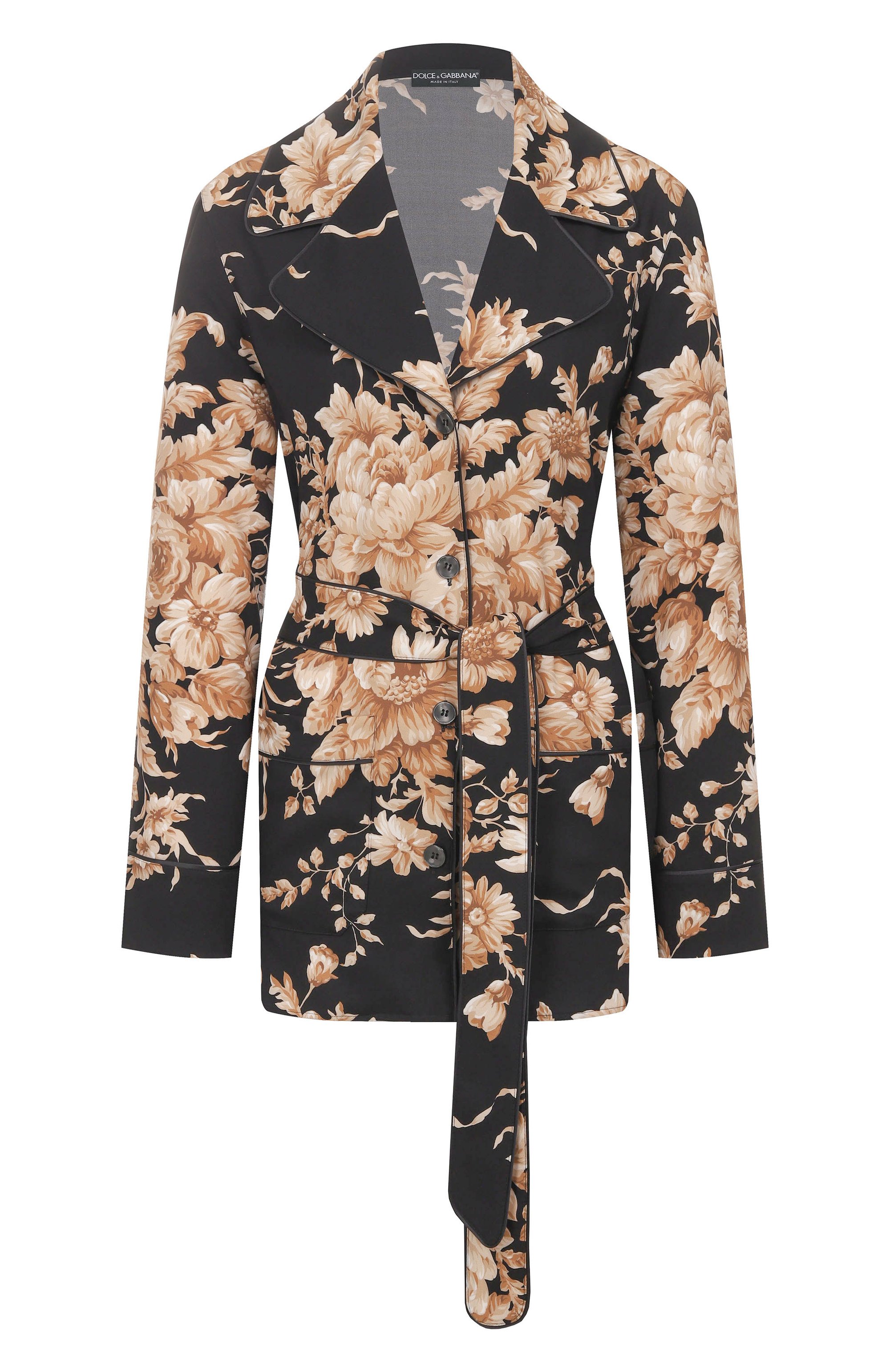 Шелковая блузка DOLCE & GABBANA черного цвета по цене 297000 руб., арт. F5Q03T/FSA7Y, фото 1 Шелковая блузка DOLCE & GABBANA, арт. F5Q03T/FSA7Y, фото 1