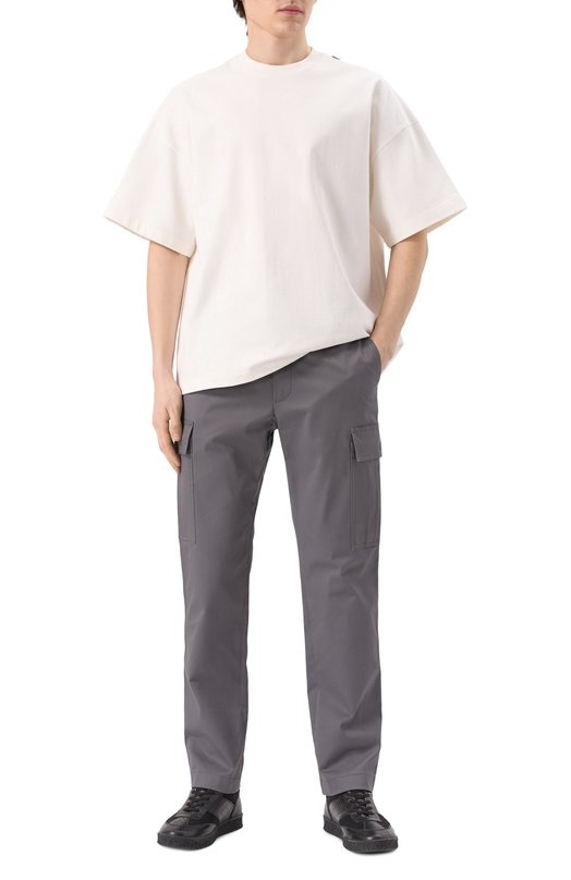 Хлопковая футболка Jil Sander J22GC0195/J20244 Кремовый  J22GC0195/J20244 Фото 2