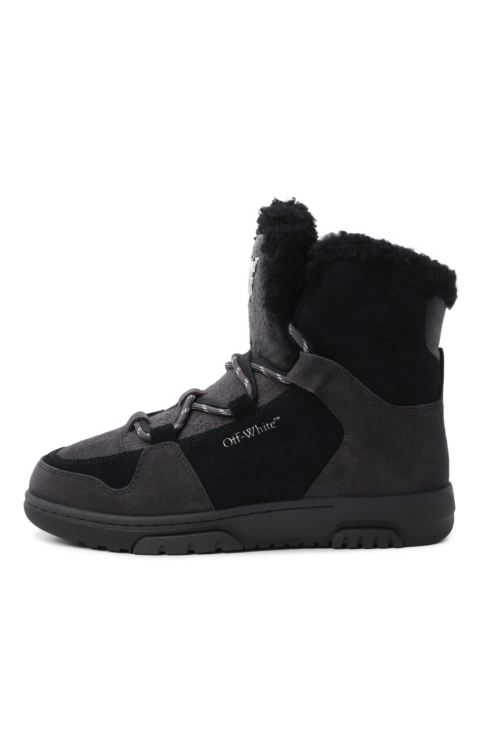 Комбинированные ботинки OFF-WHITE, арт. 0WIY001F25LEA0011011, фото 4