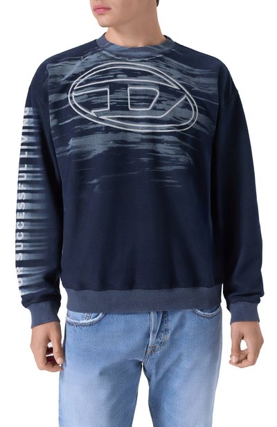 Хлопковый свитшот DIESEL, арт. A18654/0AGCB, фото 3