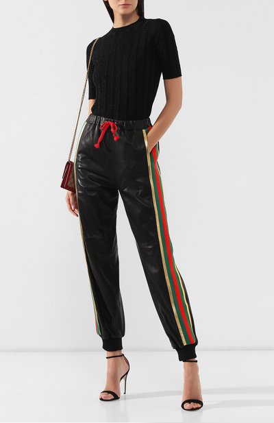 Кожаные джоггеры GUCCI, арт. 573075/XNAB0, фото 2