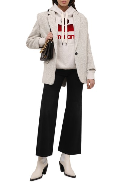 Хлопковое худи ISABEL MARANT ETOILE кремового цвета по цене 34600 руб., арт. SW0031-22P048E/MANSEL, фото 2 Хлопковое худи ISABEL MARANT ETOILE, арт. SW0031-22P048E/MANSEL, фото 2