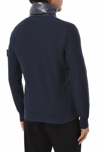 Хлопковый кардиган STONE ISLAND синего цвета по цене 36300 руб., арт. 525B0, фото 4 Хлопковый кардиган STONE ISLAND, арт. 525B0, фото 4