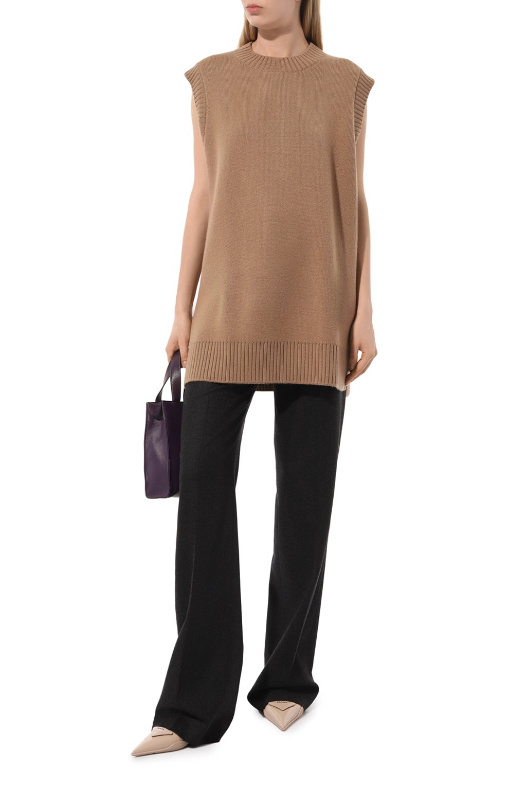 Кашемировые брюки PRADA, арт. P236DG-1XMU-F0308-202, фото 2