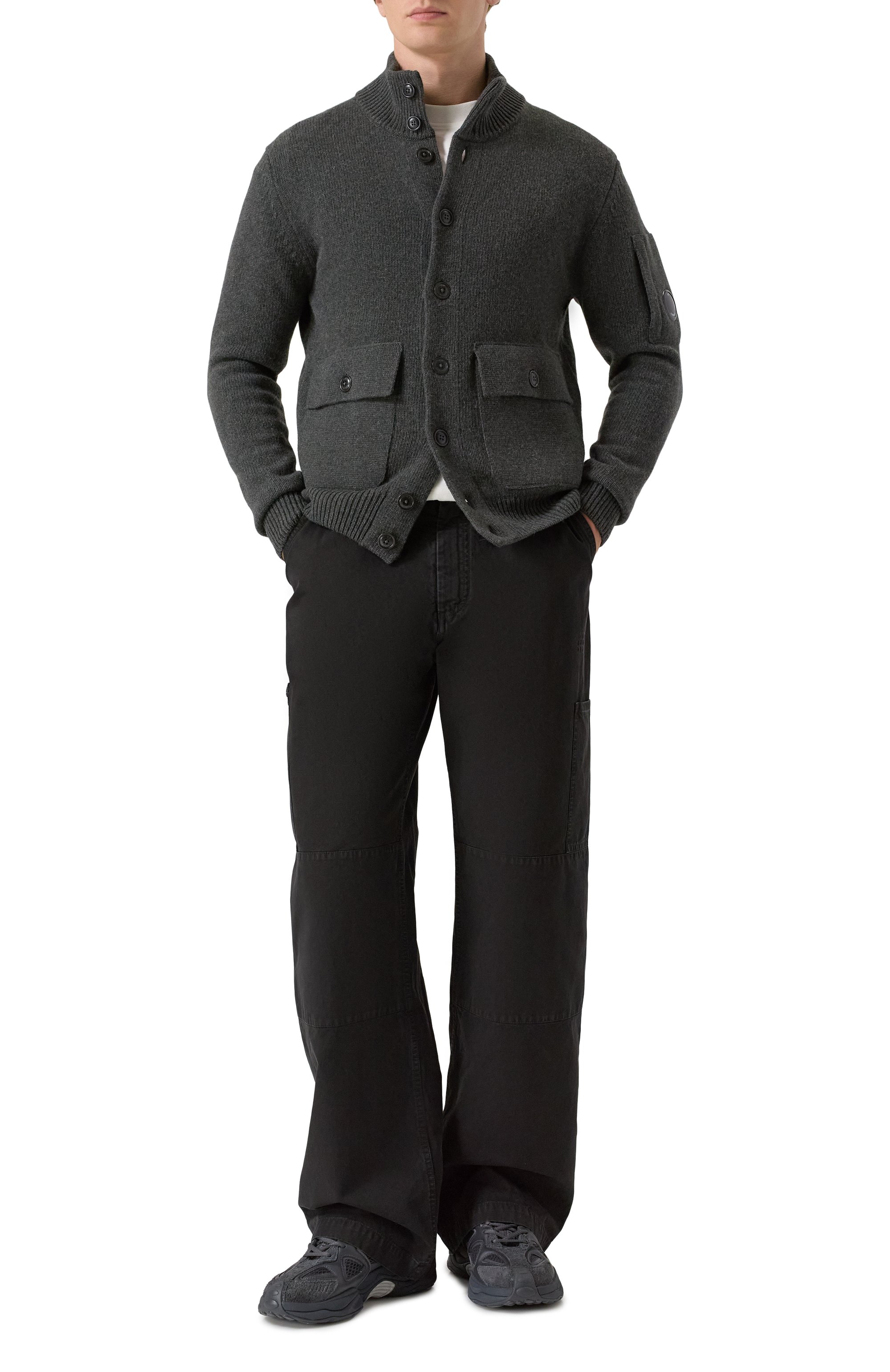 Шерстяной кардиган C.P. COMPANY, арт. 19CMKN042A110149A, фото 2