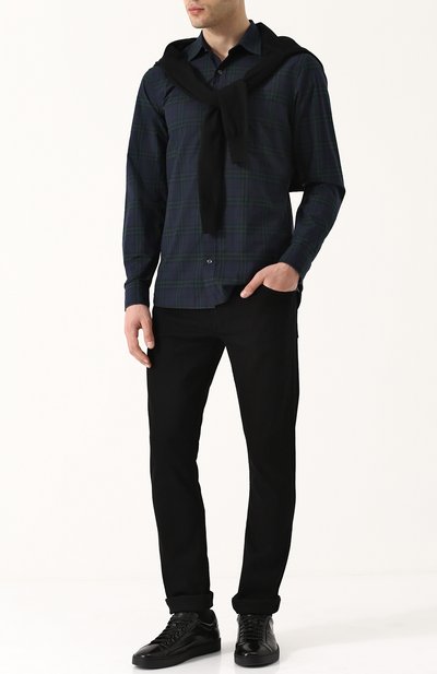 Хлопковая рубашка в клетку BURBERRY, арт. 4066393, фото 2