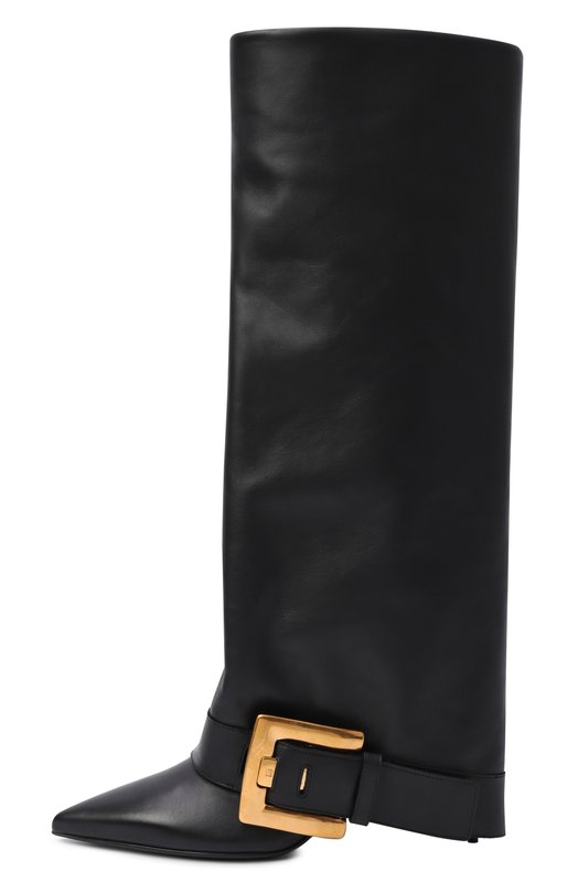 Кожаные сапоги Anthem 75 Balmain FN1TA143/LVIT Чёрный  FN1TA143/LVIT Фото 4