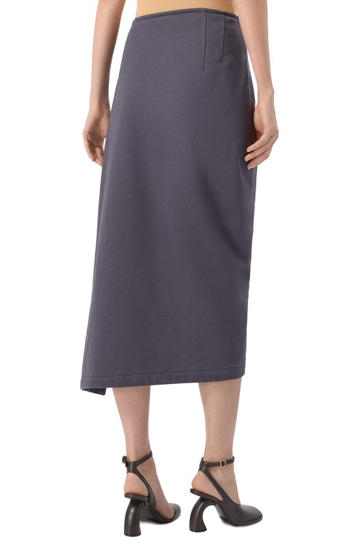 Хлопковая юбка Dries Van Noten 011140-2611-803 Серый  011140-2611-803 Фото 4