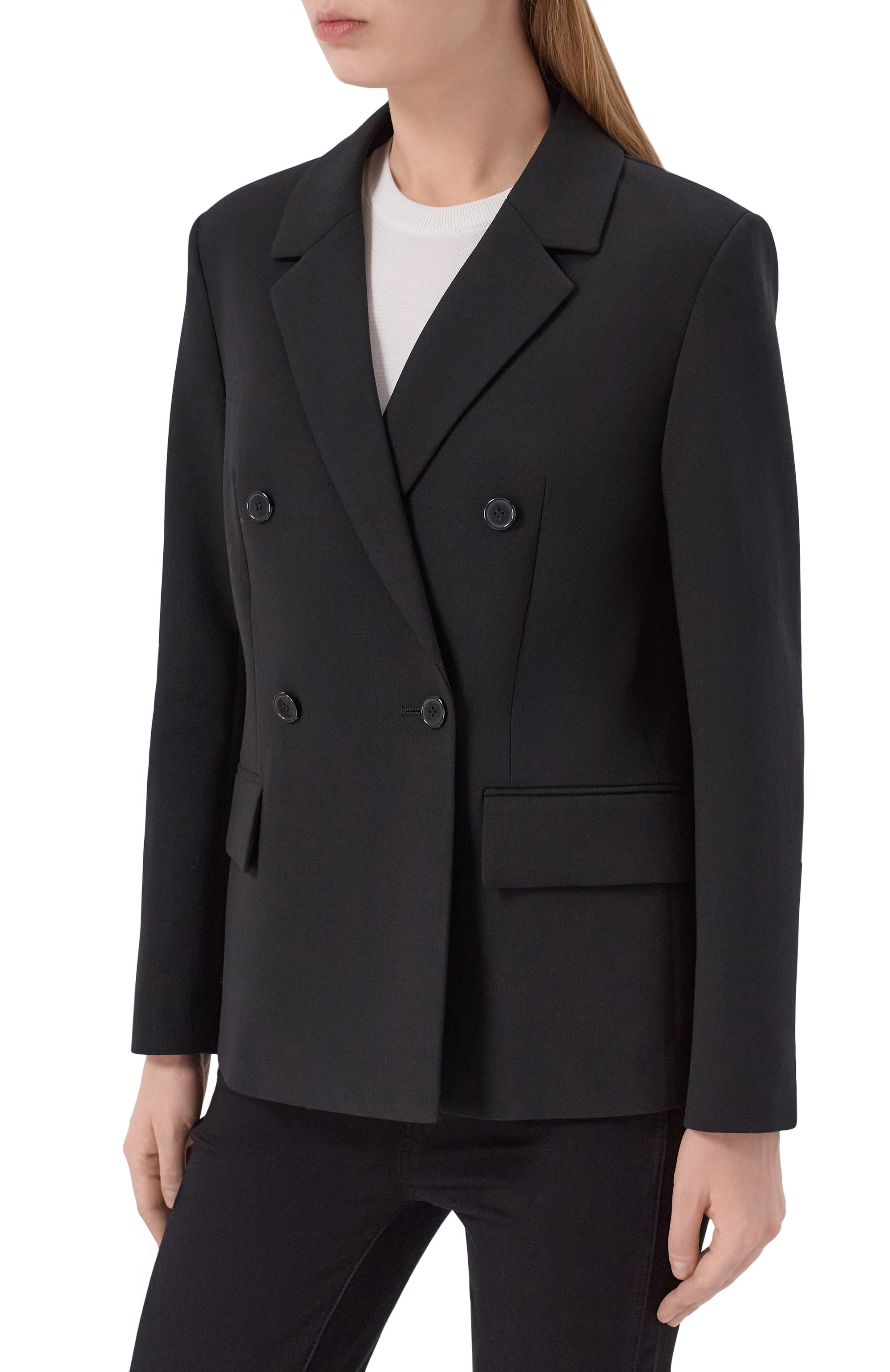 Жакет из шерсти и вискозы 12 STOREEZ черного цвета по цене 36000 руб., арт. 126463, фото 3 Жакет из шерсти и вискозы 12 STOREEZ, арт. 126463, фото 3