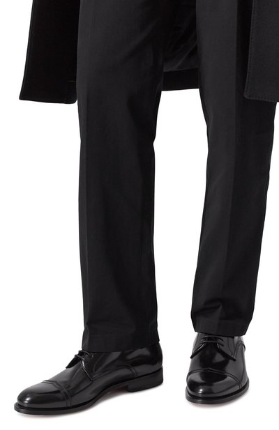 Кожаные дерби FERRAGAMO черного цвета по цене 130500 руб., арт. 027975/773610, фото 3 Кожаные дерби FERRAGAMO, арт. 027975/773610, фото 3