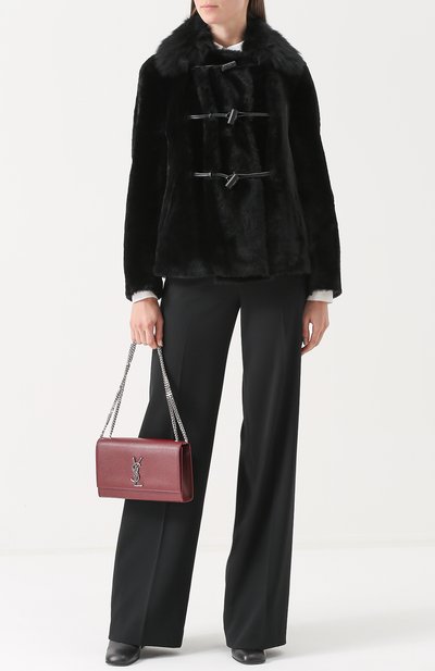 Укороченная шуба прямого кроя из овчины GIORGIO ARMANI, арт. ZAB12P/ZAP28, фото 2