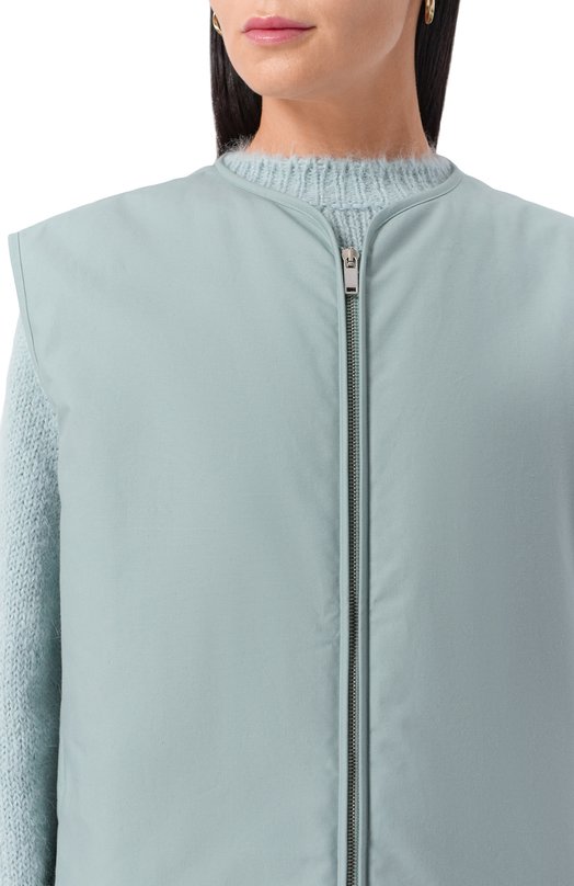 Хлопковый жилет Jil Sander J40FB0121/J45296 Голубой  J40FB0121/J45296 Фото 5
