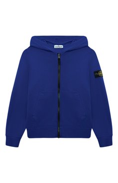 Детский хлопковая толстовка STONE ISLAND темно-синего цвета, арт. 801660740/6-8 | Фото 1 (Рукава: Длинные; Мальчики Кросс-КТ: Толстовка-одежда; Материал сплава: Проставлено; Материал внешний: Хлопок; Драгоценные камни: Проставлено; Ростовка одежда: 6 лет | 116 см, 8 лет | 128 см)