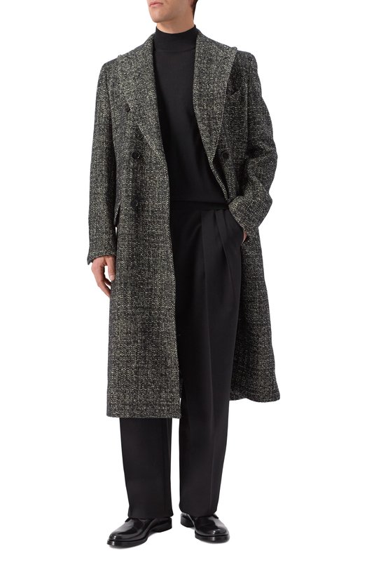 Шерстяное пальто Dolce & Gabbana G050LT/FMZAQ Серый  G050LT/FMZAQ Фото 2