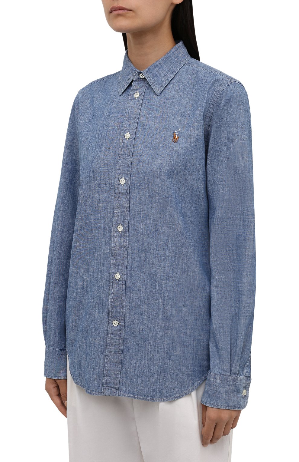 Хлопковая рубашка POLO RALPH LAUREN голубого цвета по цене 11900 руб., арт. 211806182, фото 3 Хлопковая рубашка POLO RALPH LAUREN, арт. 211806182, фото 3