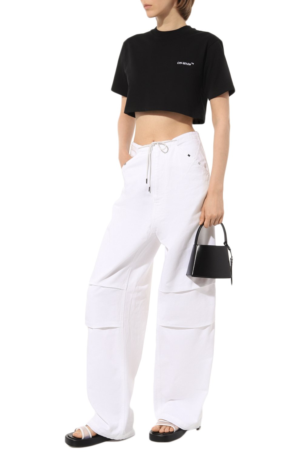 Хлопковая футболка OFF-WHITE, арт. OWAA081C99JER0021001, фото 2