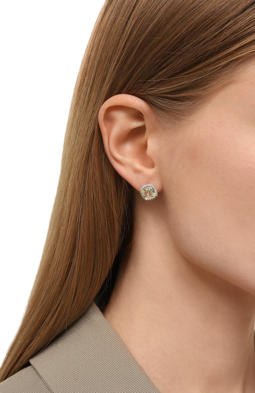 Серьги-пусеты с лимонным кварцем SECRETS JEWELRY, арт. СПЛККС0602, фото 2