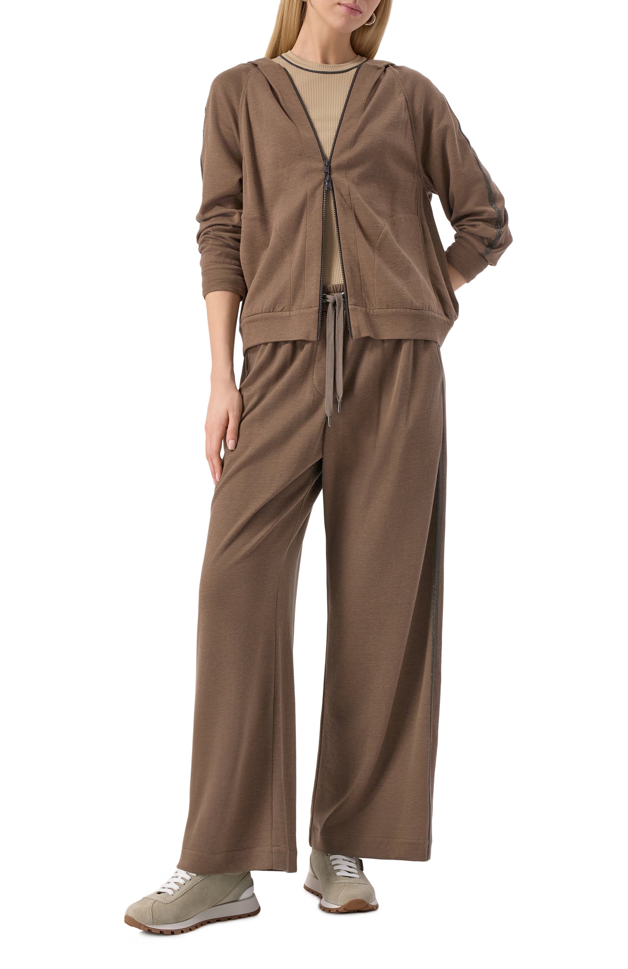 Брюки из хлопка и шелка BRUNELLO CUCINELLI, арт. MD828SM689, фото 2