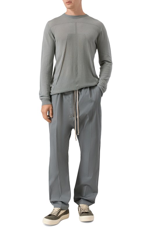 Хлопковые брюки Rick Owens RU02E1361/TE Серый  RU02E1361/TE Фото 2