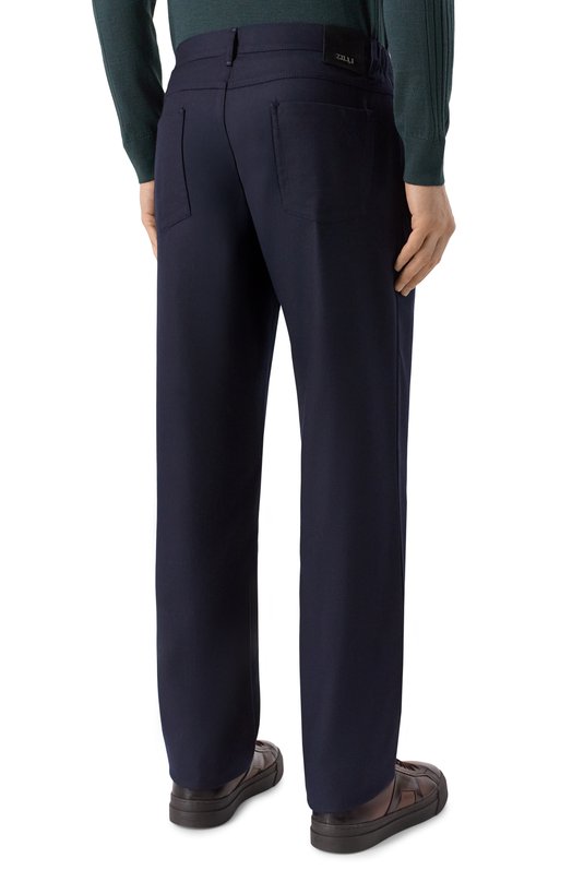 Шерстяные брюки Zilli J5T101M0201VSGE00 Синий  J5T101M0201VSGE00 Фото 4