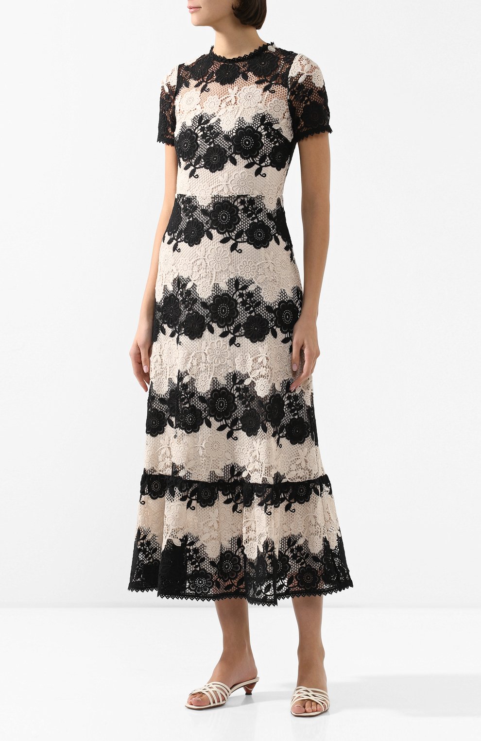 Платье REDVALENTINO черно-белого цвета по цене 141000 руб., арт. TR0VA12Y/51V, фото 3 Платье REDVALENTINO, арт. TR0VA12Y/51V, фото 3