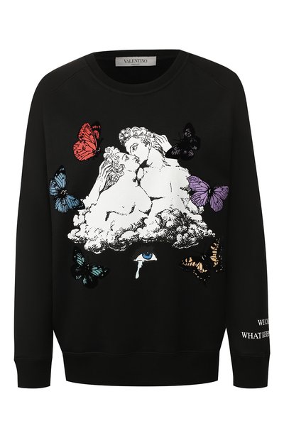 Женский хлопковый свитшот VALENTINO, арт. SB0MF04A4Y1