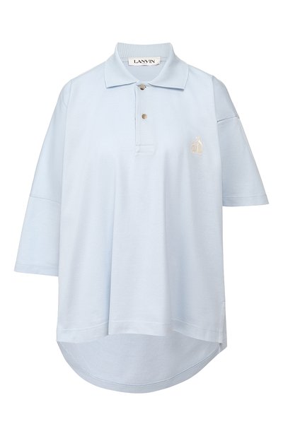 Женское хлопковое поло LANVIN, арт. RW-T0612J-JG01-E20