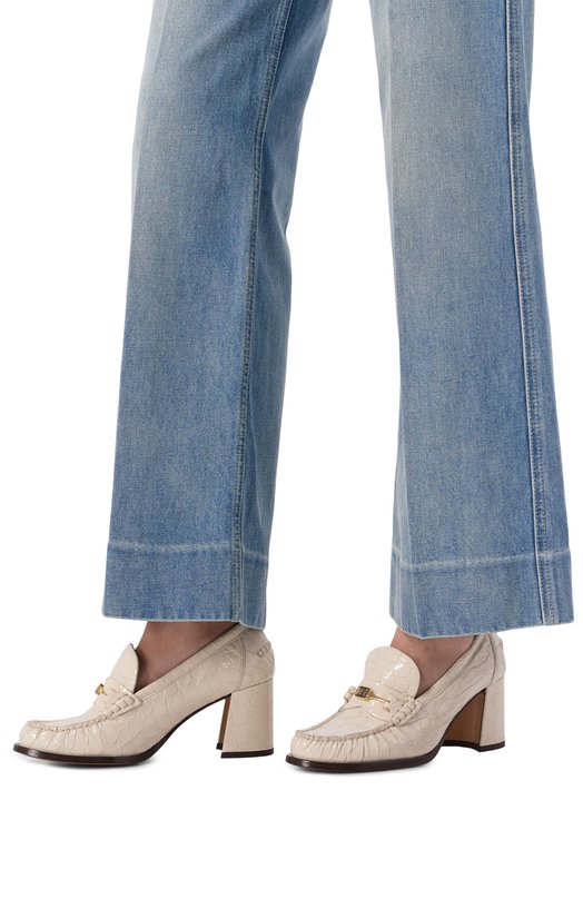 Кожаные туфли Ferragamo 01K348/784 Кремовый  01K348/784 Фото 2