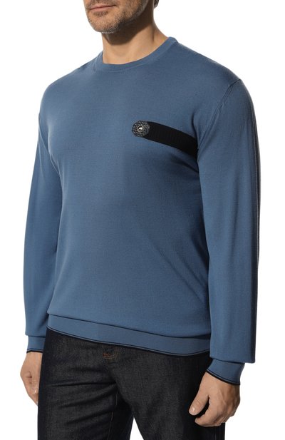 Джемпер с отделкой из кожи аллигатора STEFANO RICCI, арт. K606312AG1/F22465, фото 3