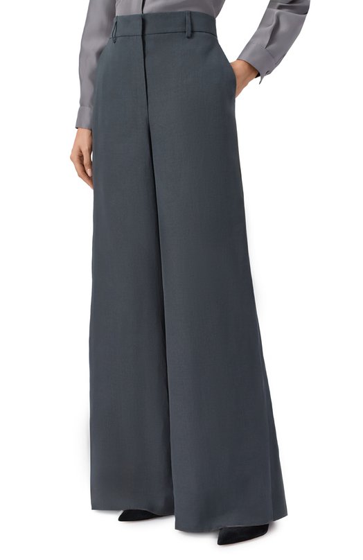 Льняные брюки Giorgio Armani GW002791/TE11126 Серый  GW002791/TE11126 Фото 3