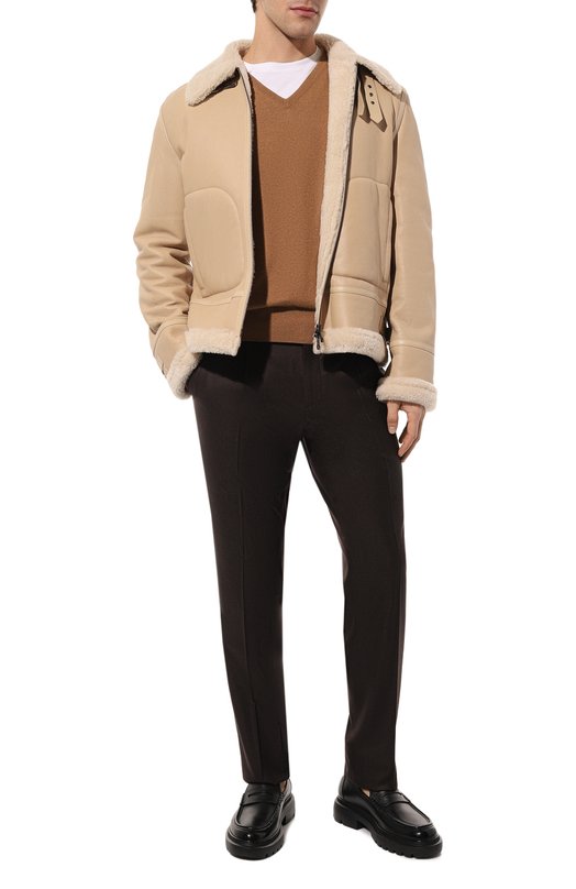 Дубленка из овчины DESA Бежевый, фото 2