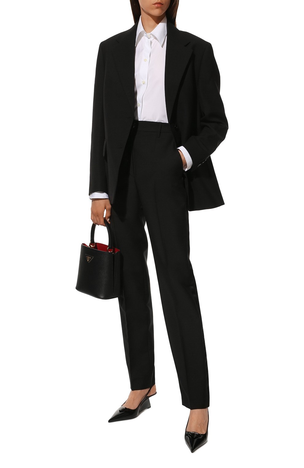 Хлопковая рубашка PRADA, арт. P405G-1XV2-F0009-221, фото 2