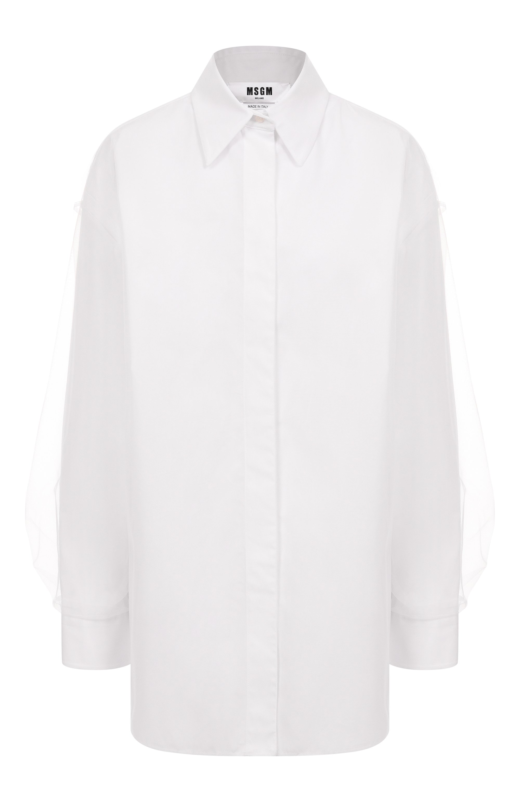 Хлопковая рубашка MSGM, арт. 3942MDE02/257602, фото 1