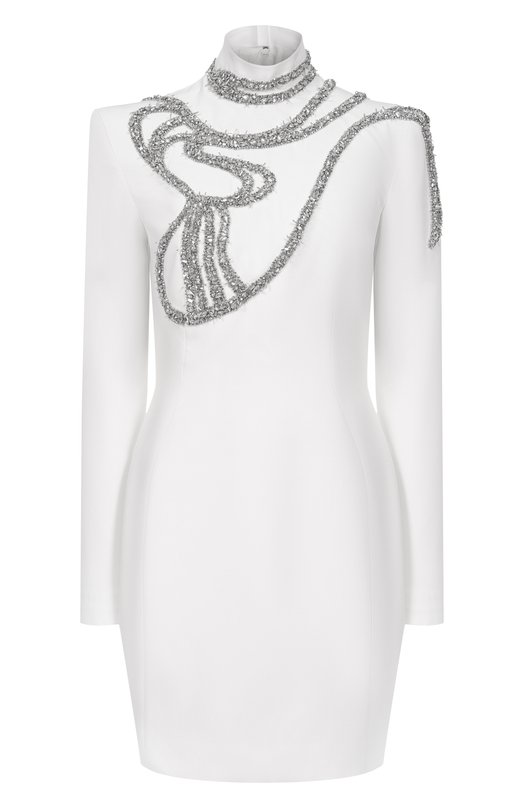 Платье с отделкой стразами и бисером Zuhair Murad FDR25002/CRCA019 Белый FDR25002/CRCA019