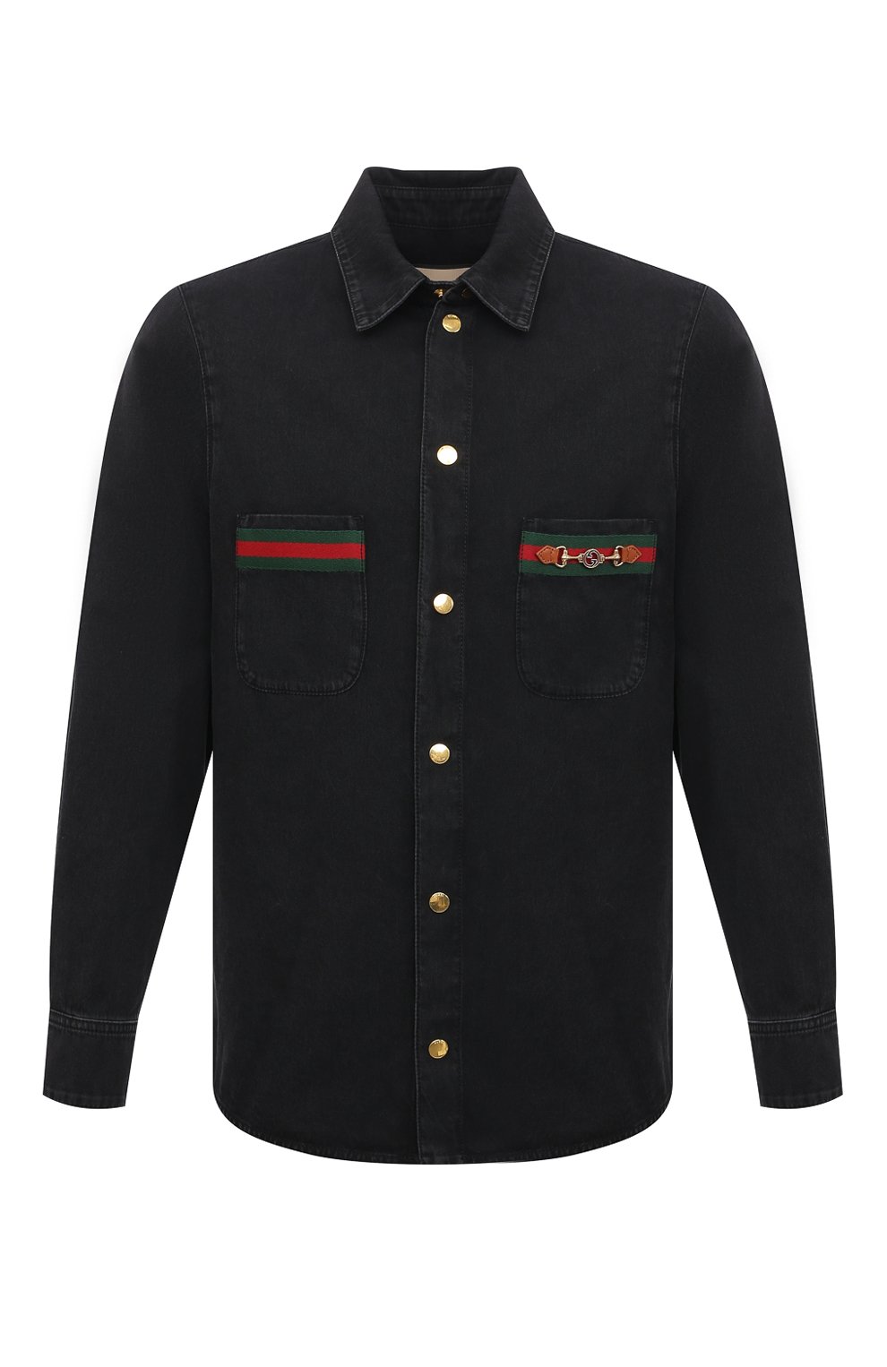 Джинсовая рубашка GUCCI черного цвета по цене 99950 руб., арт. 626480/XDBJD, фото 1 Джинсовая рубашка GUCCI, арт. 626480/XDBJD, фото 1